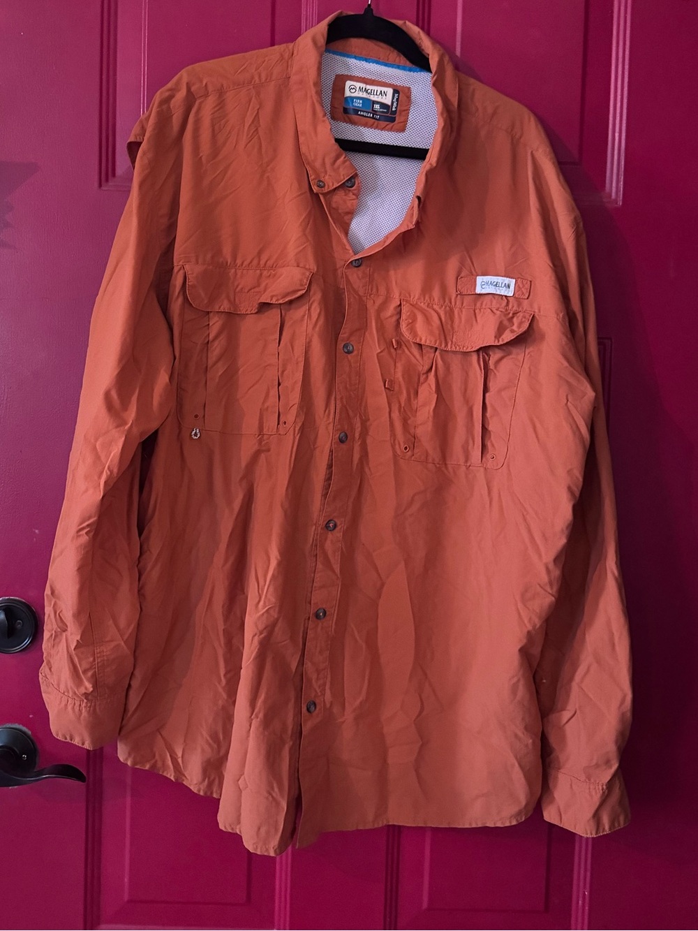 Magellan Outdoors Orange Lightweight Men's Shirt Jacket
